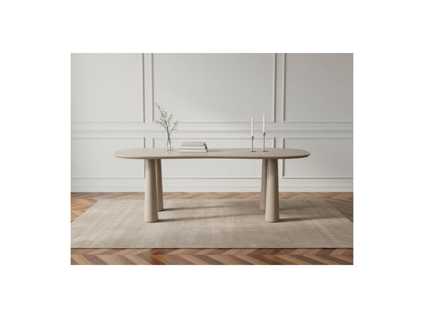 Sasha - Table À Manger Ovale - Beige