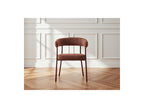 Sasha - Ensemble Avec Table À Manger Ovale + Chaises Rosa Tissu Texturé Marron - Lot De 6 Chaises
