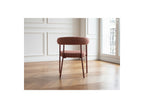 Sasha - Ensemble Avec Table À Manger Ovale + Chaises Rosa Tissu Texturé Marron - Lot De 6 Chaises
