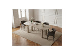 Sasha - Ensemble - Avec Table À Manger Ovale Beige + Chaises Mila Tissu Texturé - Lot De 4 Chaises