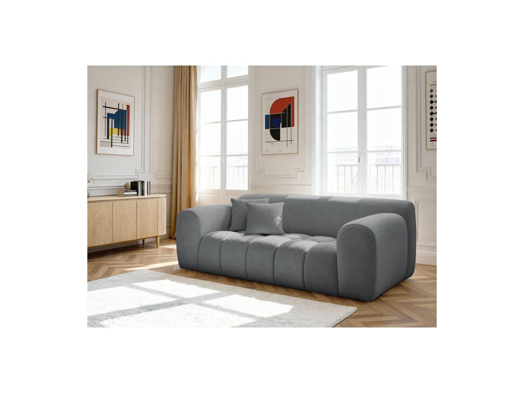 Melisse - Canapé Droit Fixe 2 Places - Tissu Chiné
