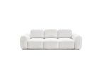 Montaigne - Canapé Droit Convertible Coffre 3 Places - Tissu Bouclette