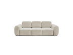 Montaigne - Canapé Droit Convertible Coffre 3 Places - Tissu Bouclette