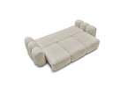 Montaigne - Canapé Droit Convertible Coffre 3 Places - Tissu Bouclette
