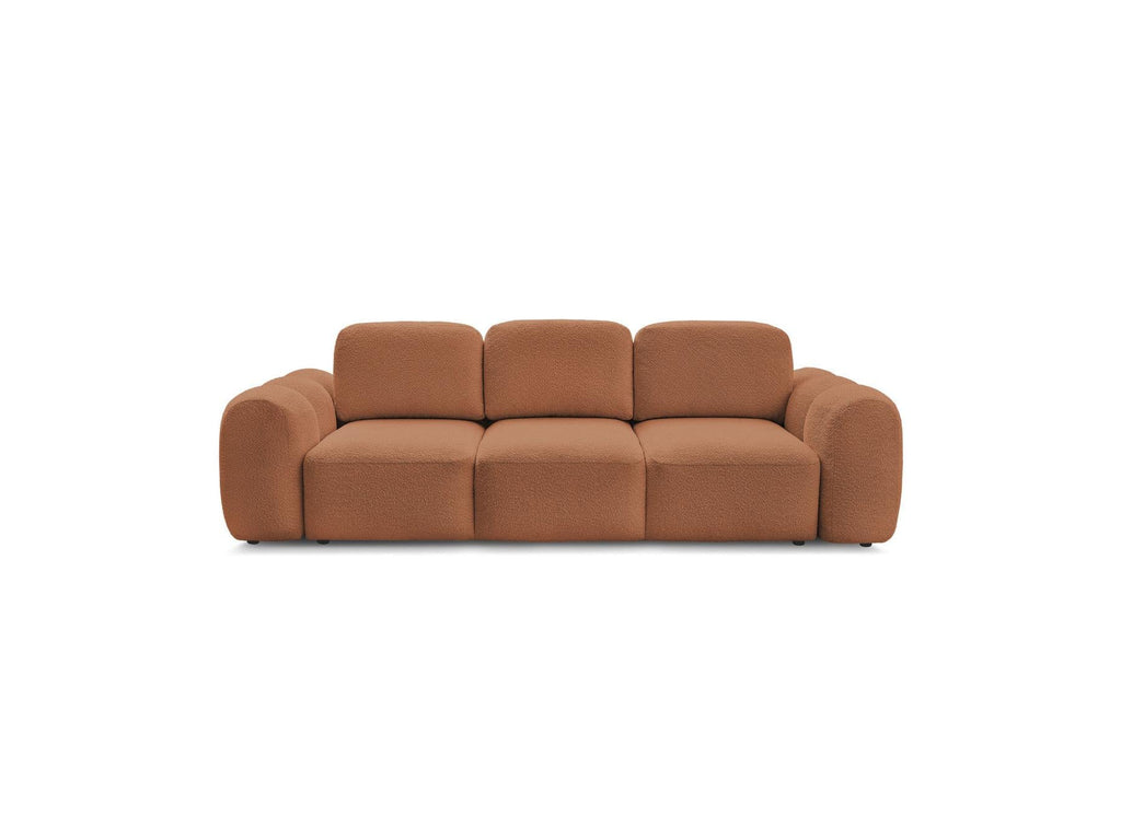 Montaigne - Canapé Droit Convertible Coffre 3 Places - Tissu Bouclette