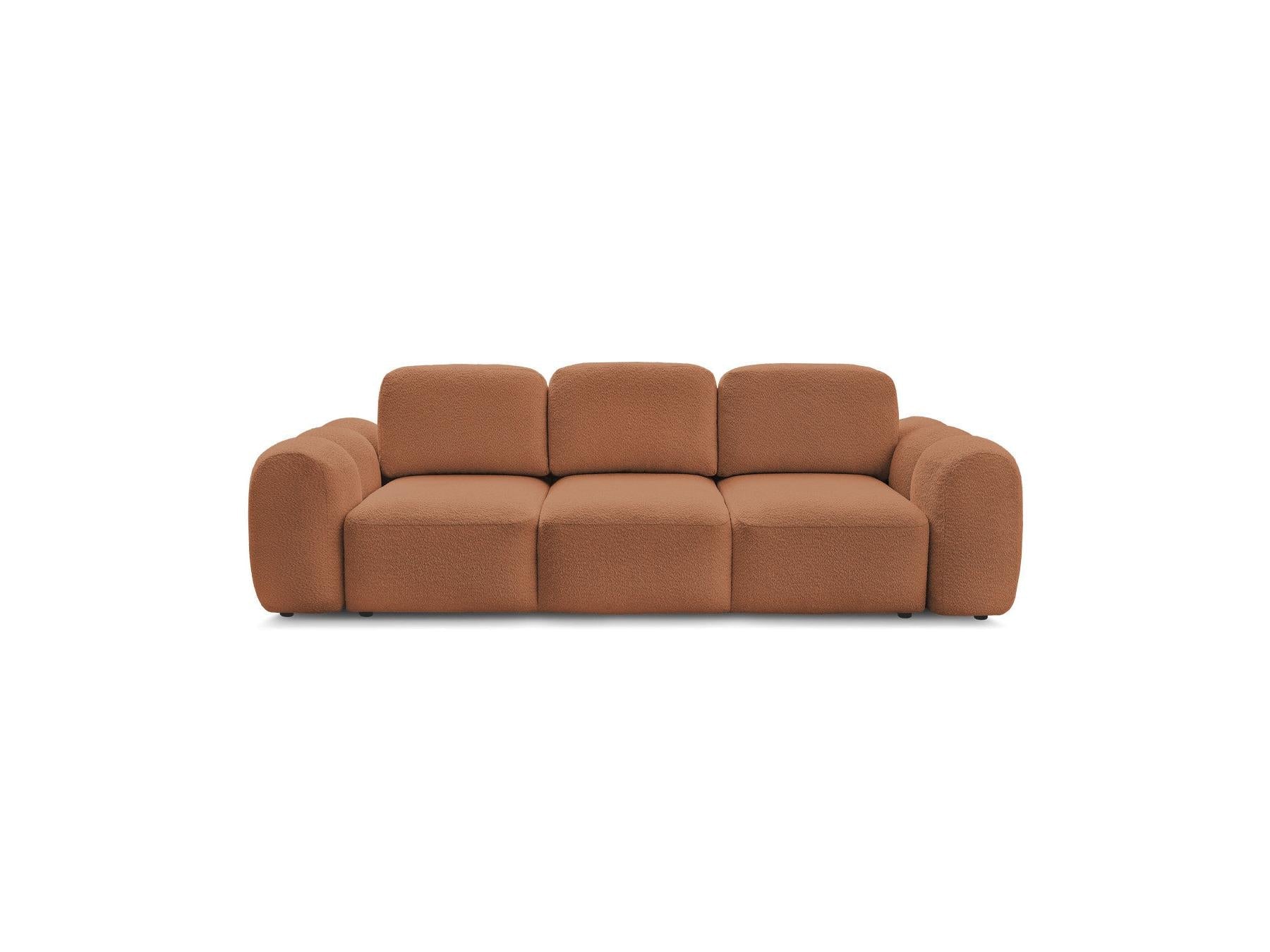 Montaigne - Canapé Droit Convertible Coffre 3 Places - Tissu Bouclette