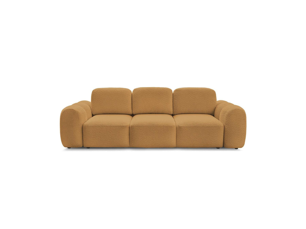 Montaigne - Canapé Droit Convertible Coffre 3 Places - Tissu Bouclette