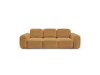Montaigne - Canapé Droit Convertible Coffre 3 Places - Tissu Bouclette
