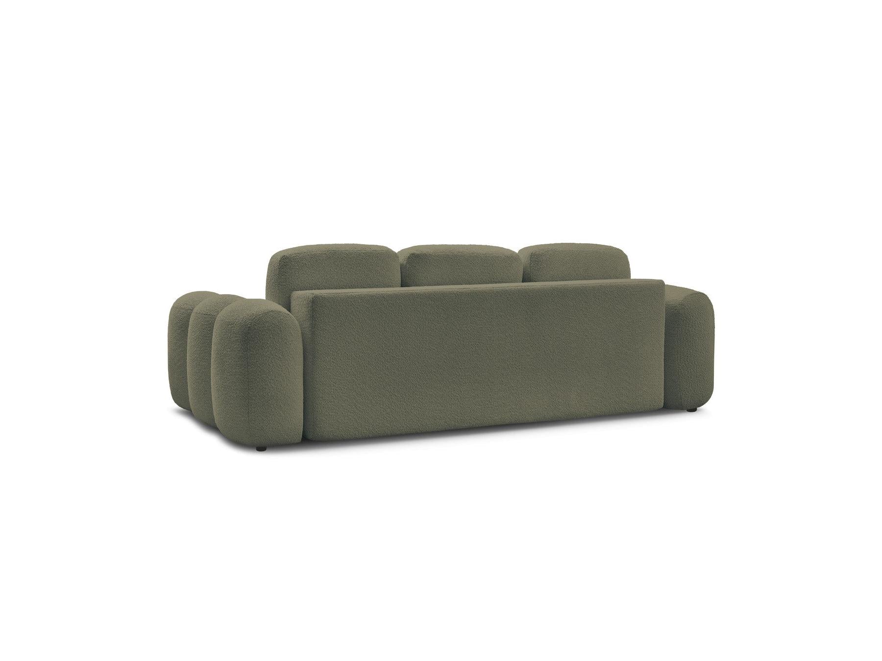 Montaigne - Canapé Droit Convertible Coffre 3 Places - Tissu Bouclette