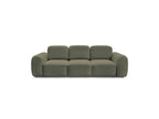 Montaigne - Canapé Droit Convertible Coffre 3 Places - Tissu Bouclette