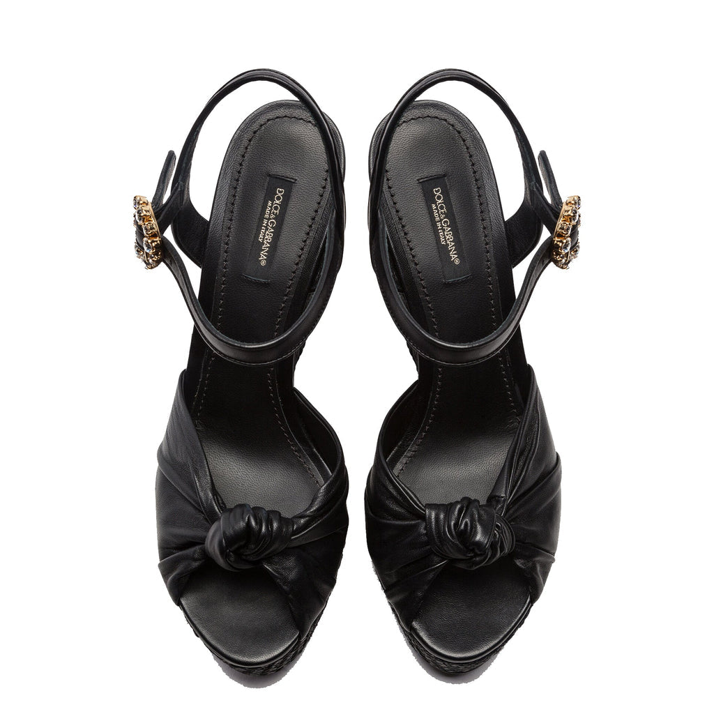 Dolce & Gabbana Wedge Sandals - Black - Femme