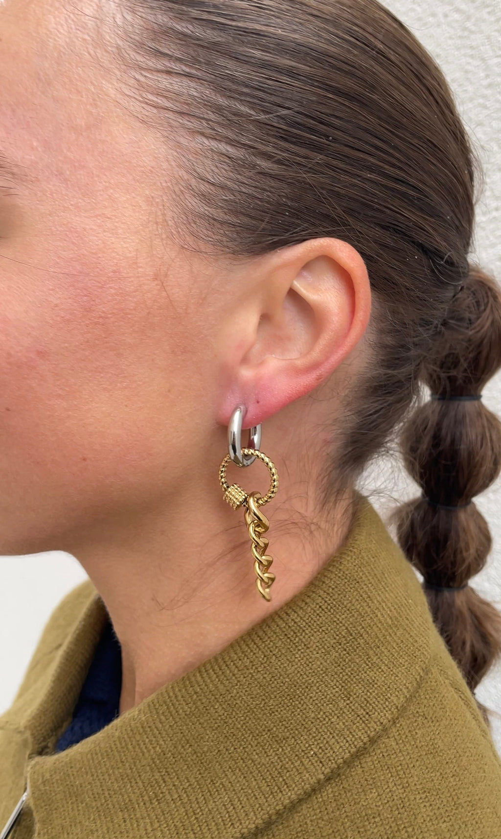 Boucles D'Oreilles Round Chain