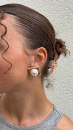 Boucles D'Oreilles Squared Pearl