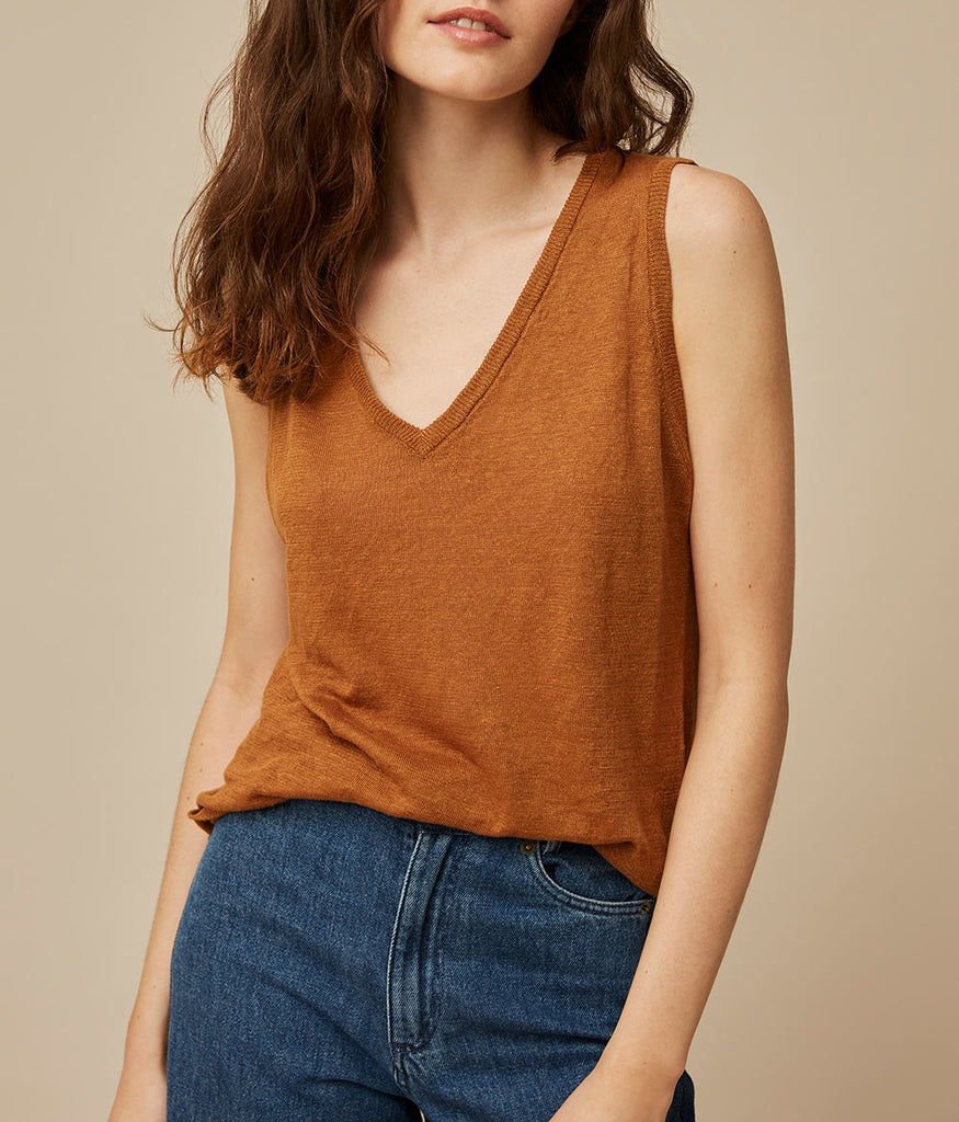 Harris Wilson - Tee Shirt -  Theophile -  Noisette  - Femme