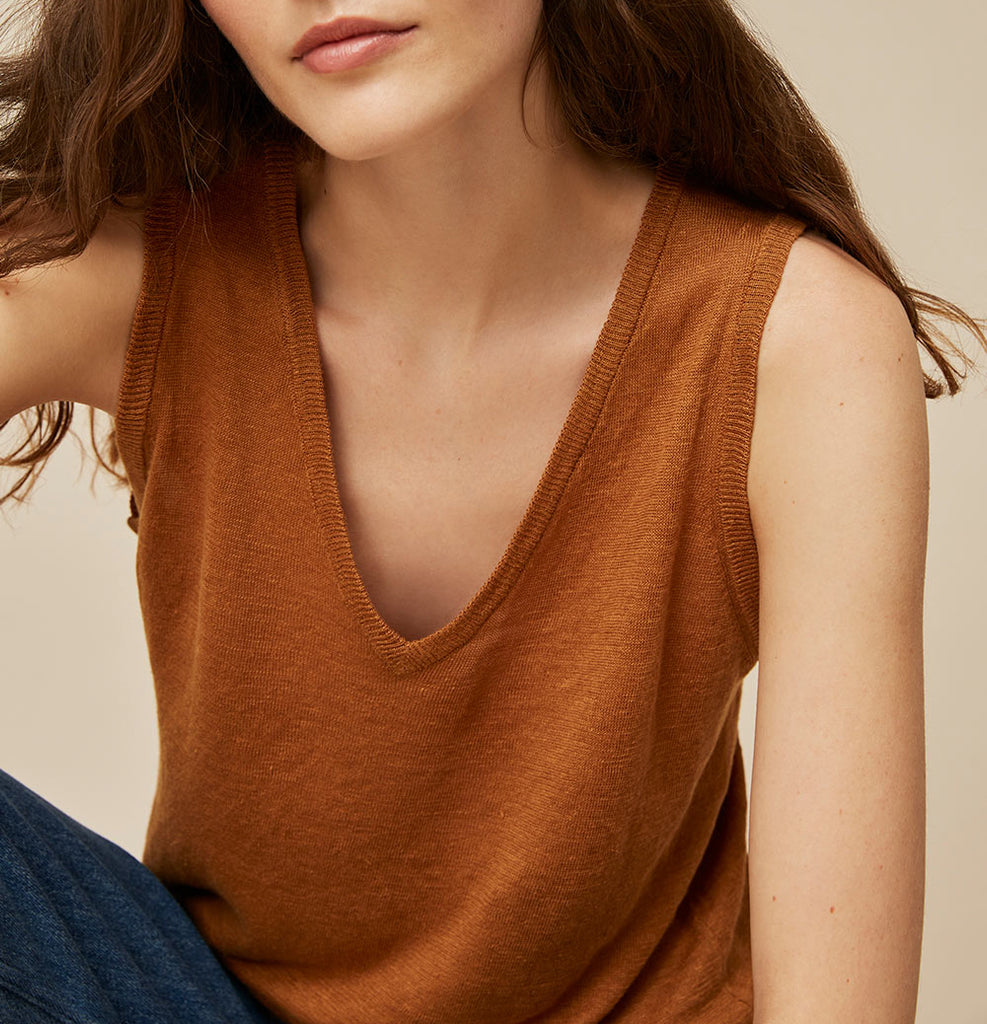 Harris Wilson - Tee Shirt -  Theophile -  Noisette  - Femme