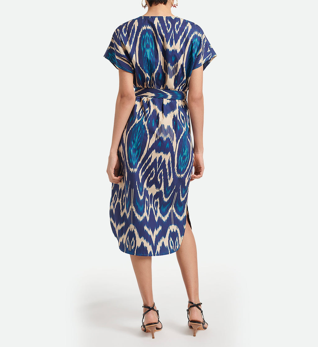 Vanessa Bruno - Robe Amarilla - Bleu Multico