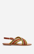 Vanessa Bruno - Sandales En Raphia & Cuir - Multicolore