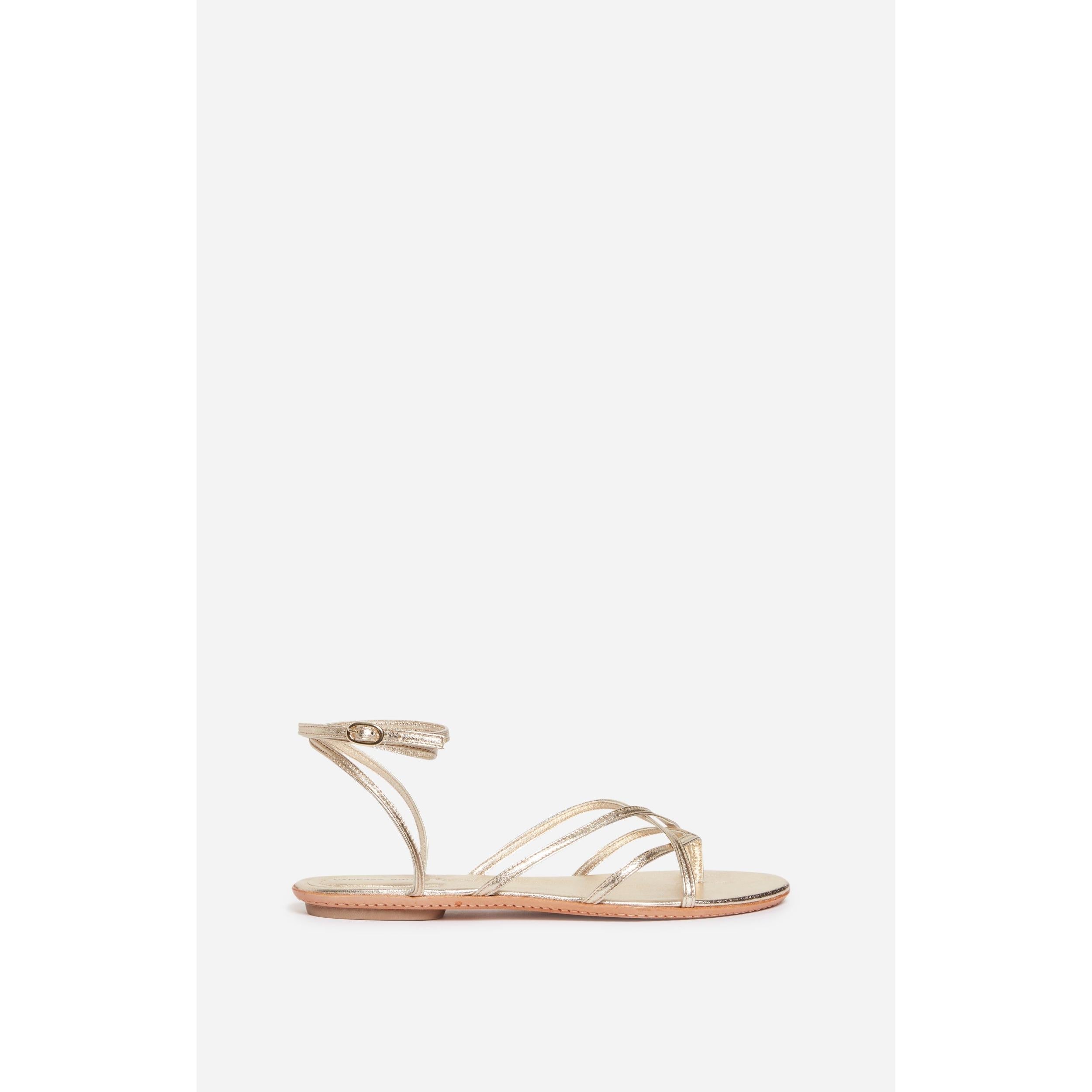 Vanessa Bruno - Sandales Plates - Or Clair