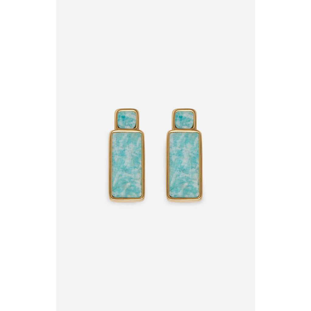 Vanessa Bruno - Boucles D'Oreilles - Vert D'Eau