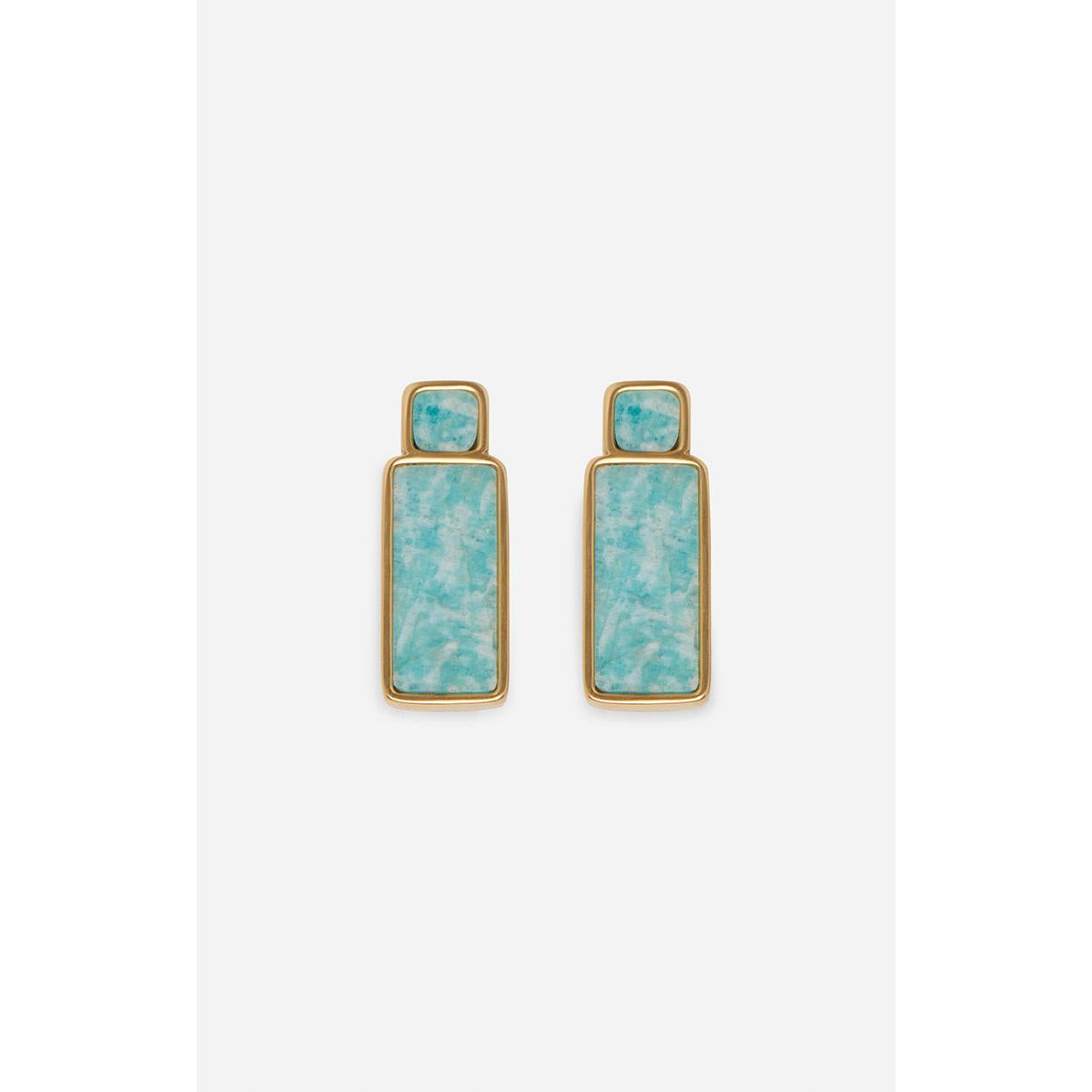 Vanessa Bruno - Boucles D'Oreilles - Vert D'Eau