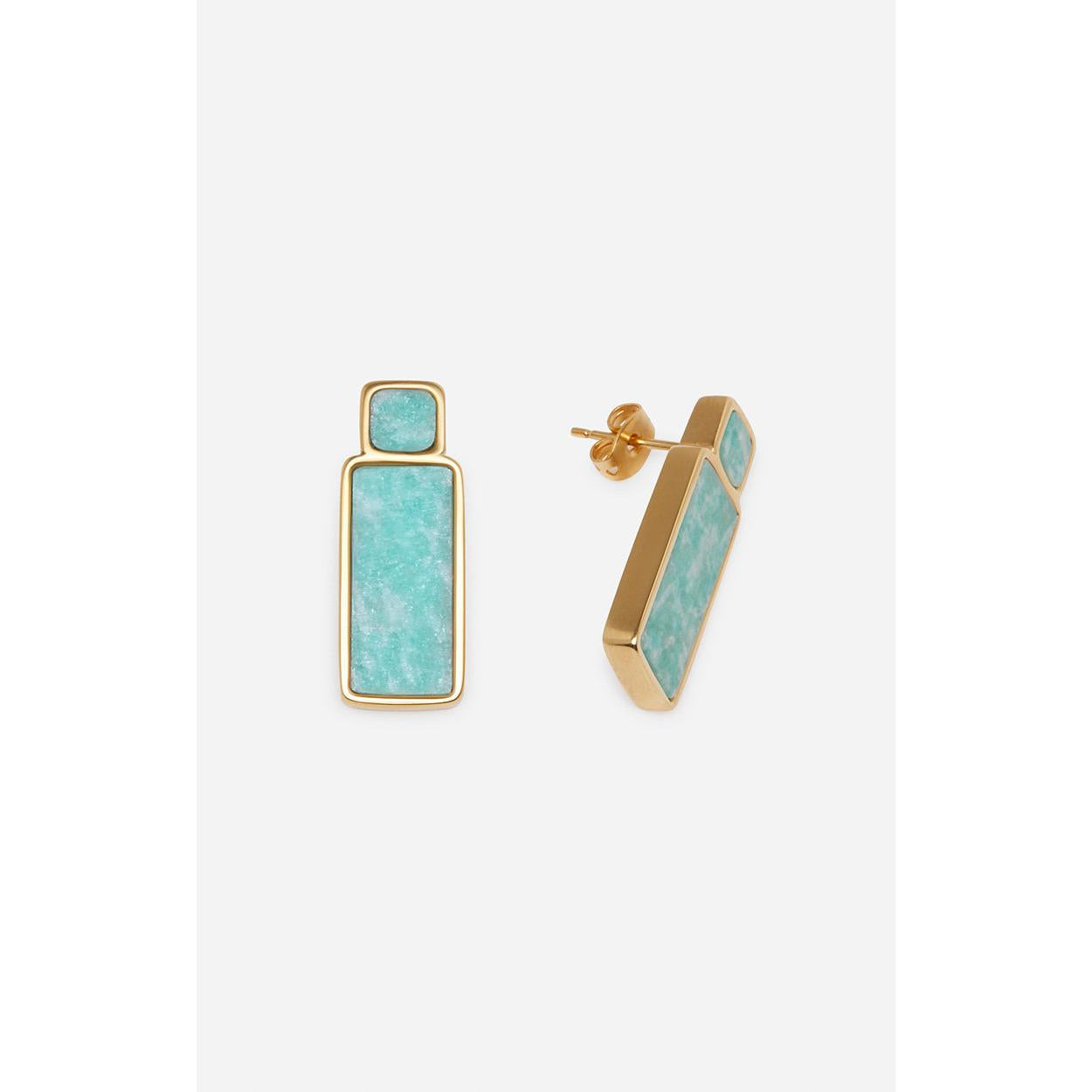 Vanessa Bruno - Boucles D'Oreilles - Vert D'Eau