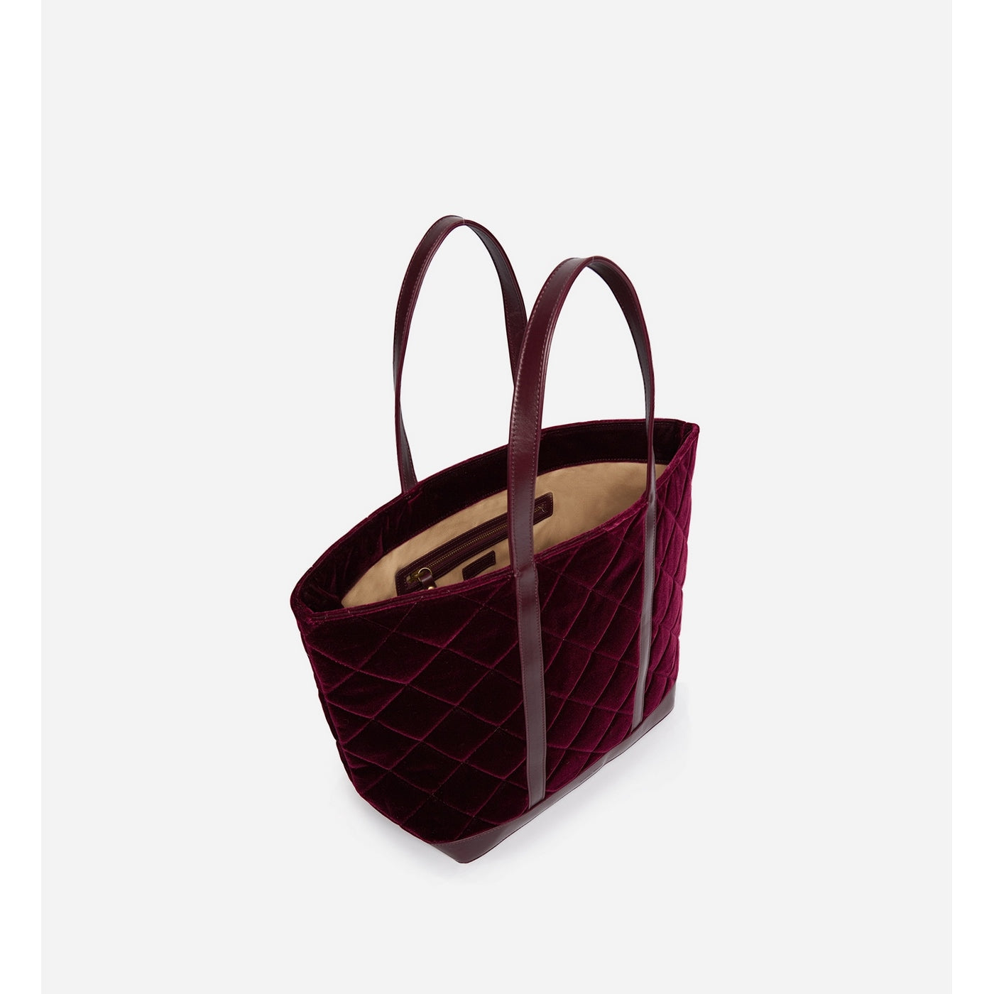 Vanessa Bruno - Cabas L En Velours Matelassé - Aubergine