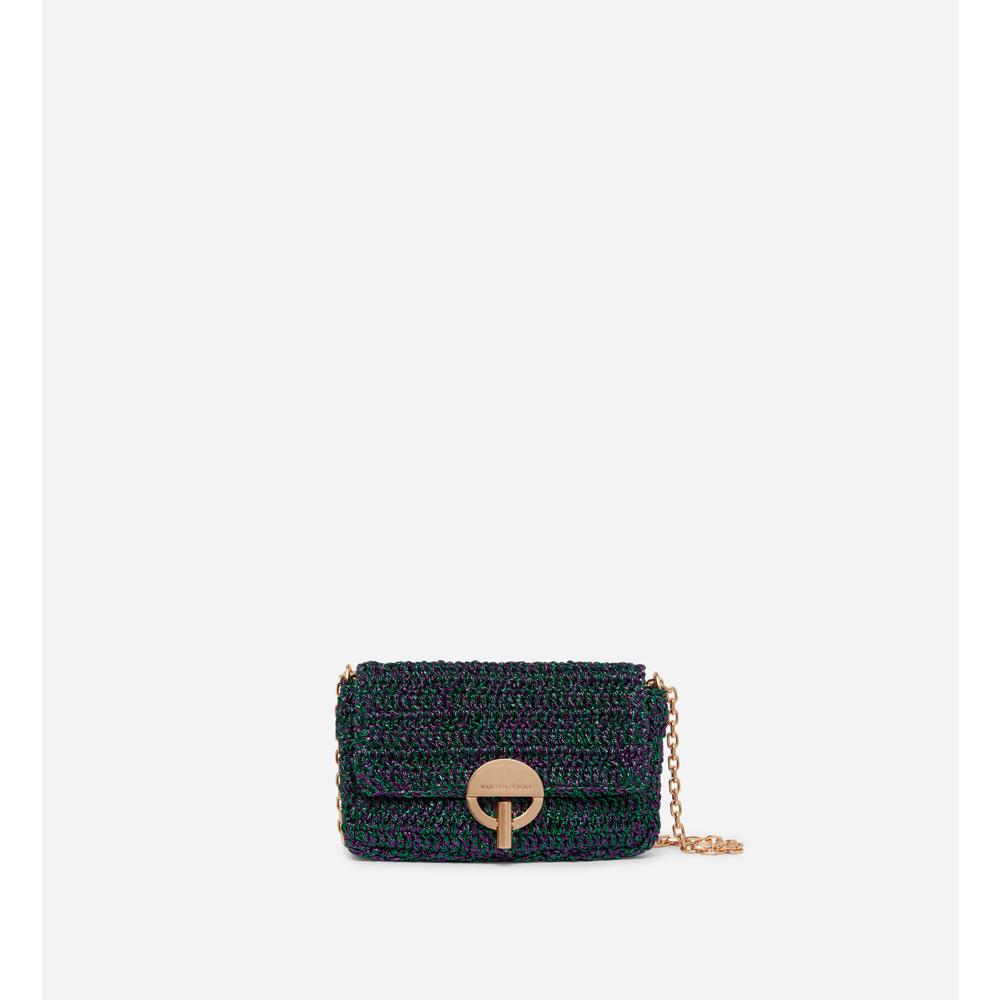 Sac Nano Moon En Lurex - Vert/Violet