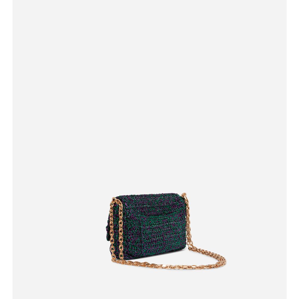 Sac Nano Moon En Lurex - Vert/Violet