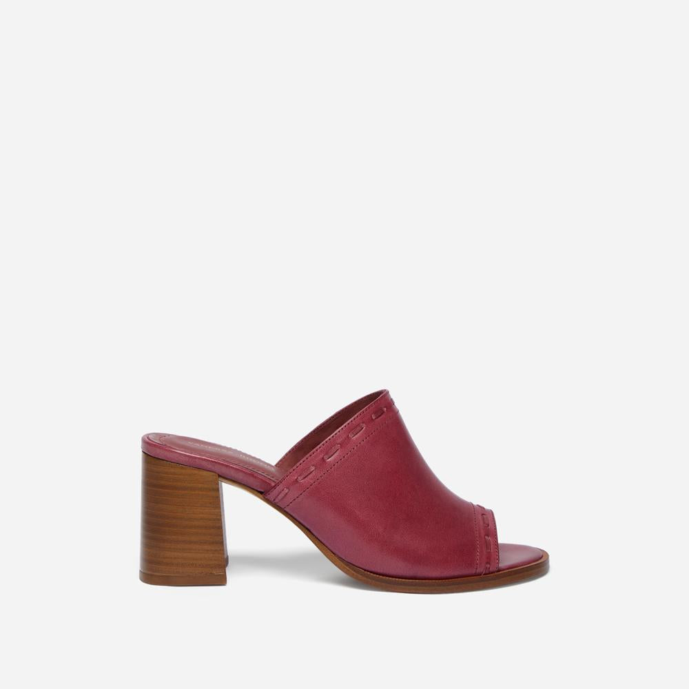 Mules En Cuir À Tannage Végétal - Rose
