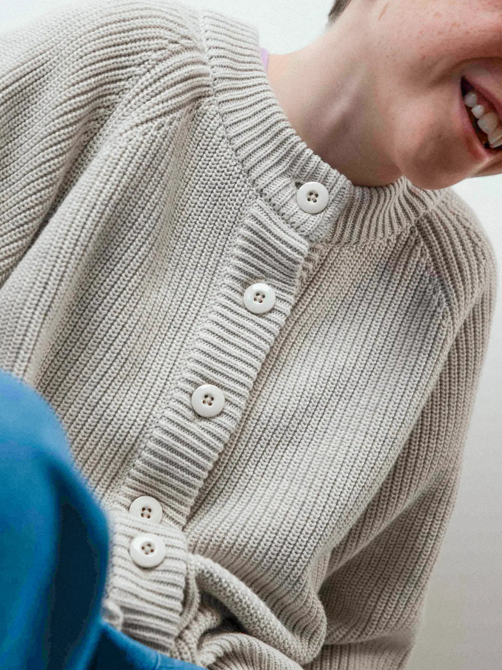 Le Gilet 100% Coton Bio Beige Galet