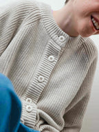 Le Gilet 100% Coton Bio Beige Galet