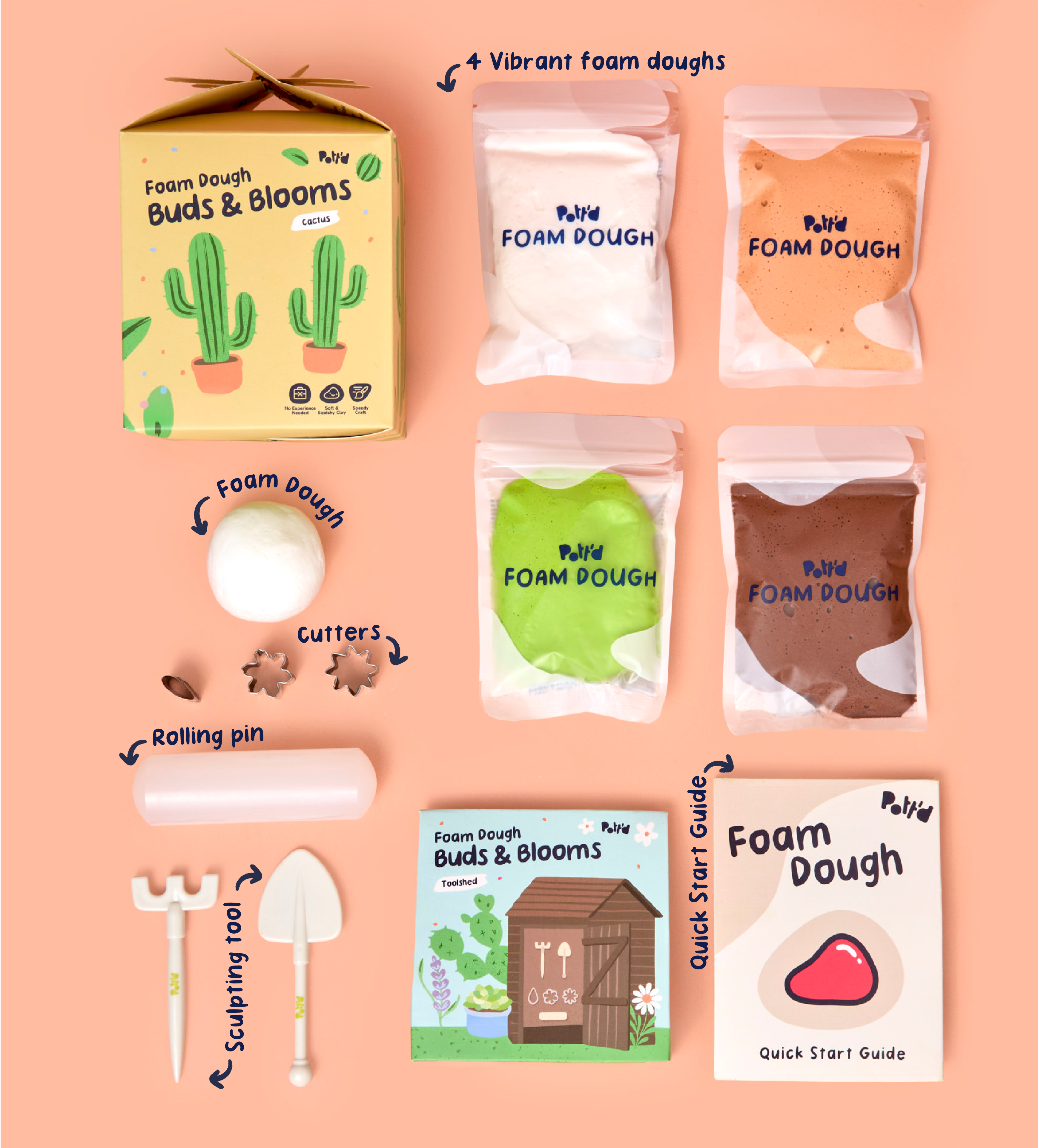 Pâte À Modeler - Bourgeons & Fleurs : Cactus