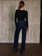 Jean Wide Leg Denim Raw