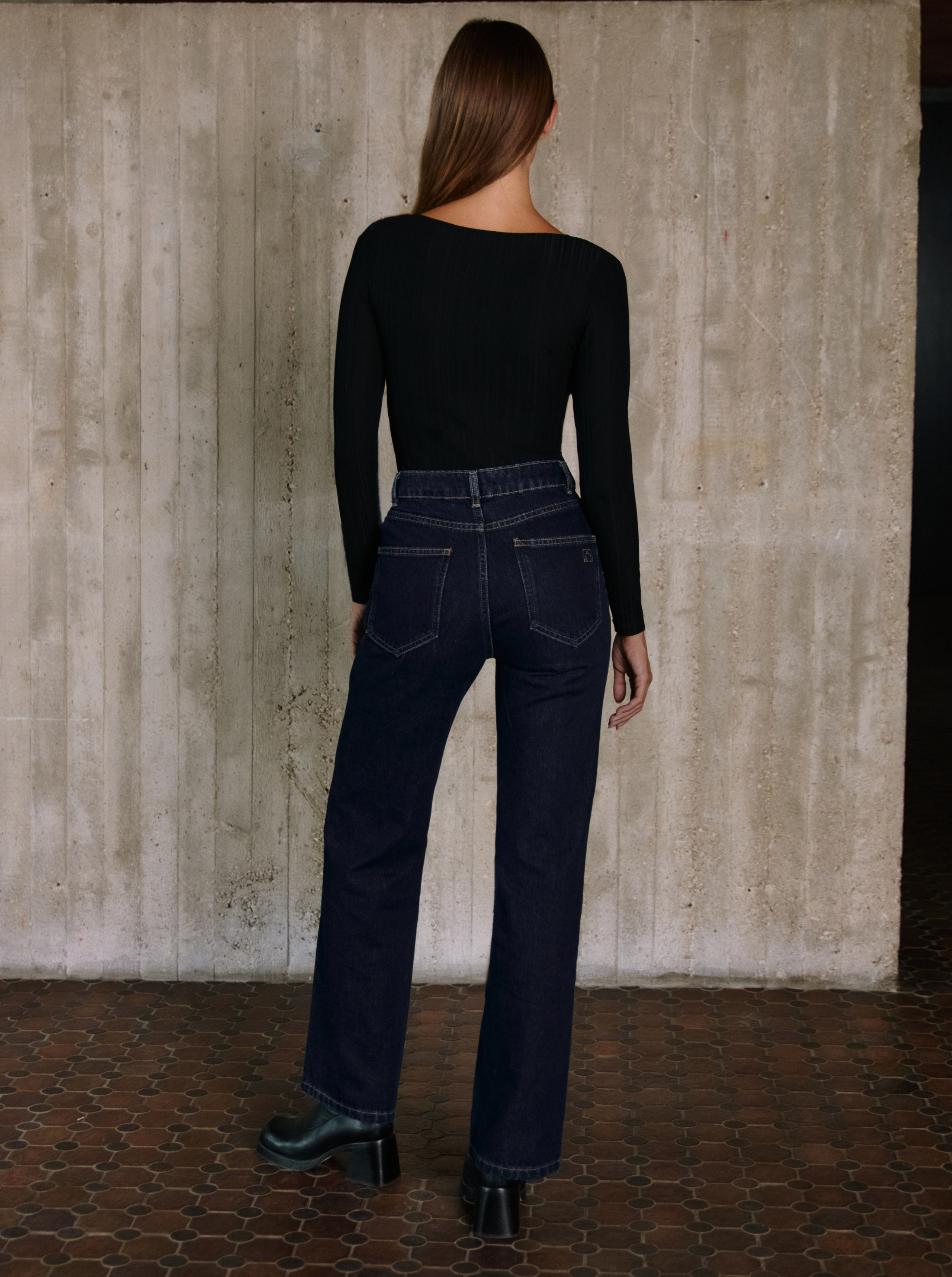 Jean Wide Leg Denim Raw