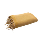 Fouta Doublée Éponge - Jaune Moutarde