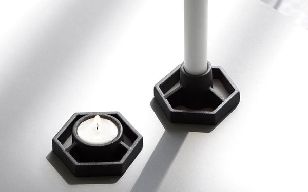 Porte-Bougie Chauffe-Plat Prismatique - Black