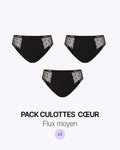 Pack Menstruel Trio Culottes Coeurs