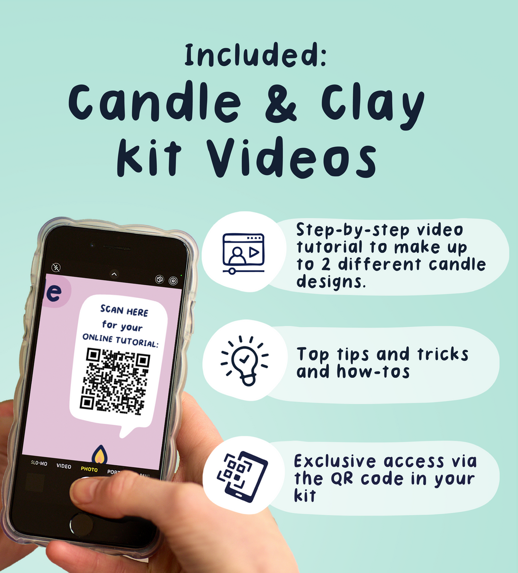 Kit Créatif Bougies & Argile Flamme Florale