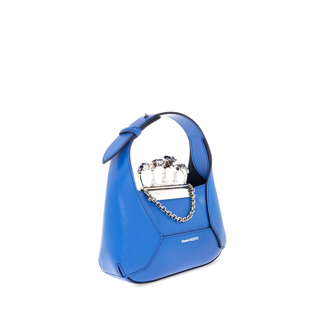 Alexander Mcqueen Jewelled Mini Bag - Blue - Femme
