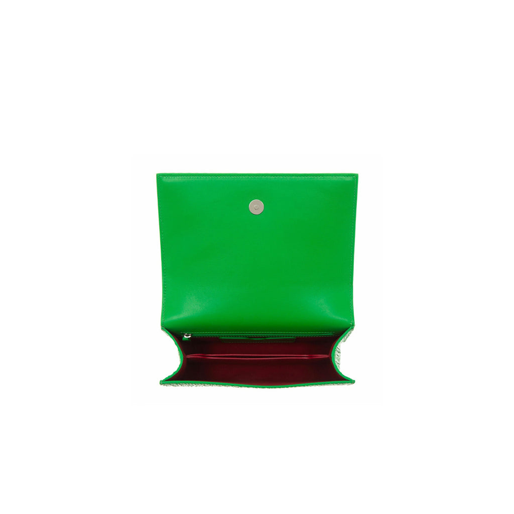 Alexander Mcqueen Jewelled Shoulder Bag - Green - Femme