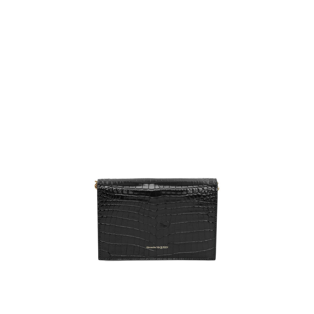 Alexander Mcqueen Mini Skull Leather Bag - Black - Femme