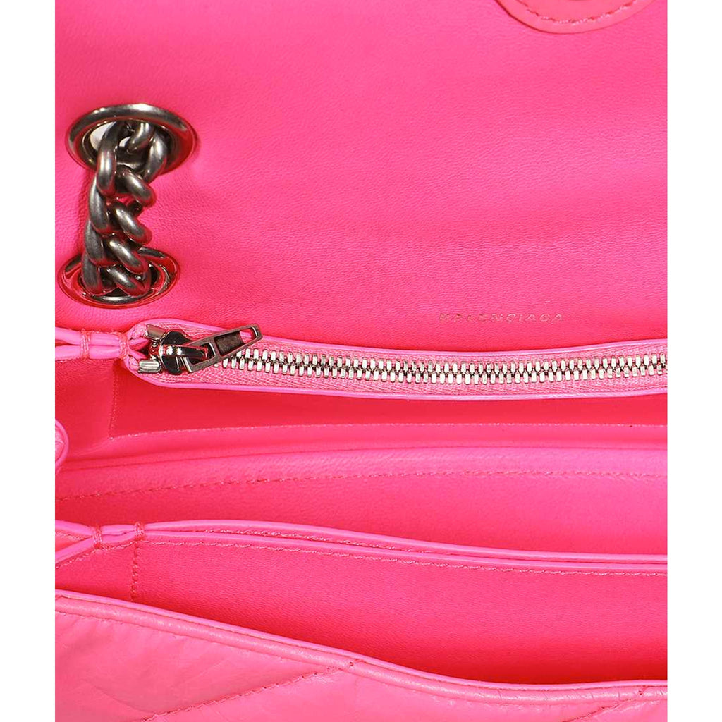 Balenciaga Crush Small Chain Bag - Fuchsia - Femme