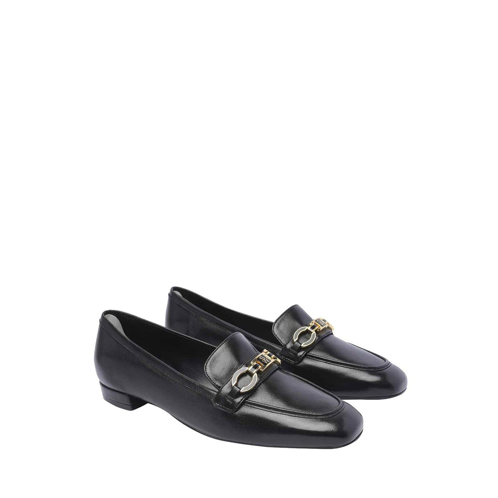 Mocassins - Stuart Weitzman Signature Square Leather - Black
