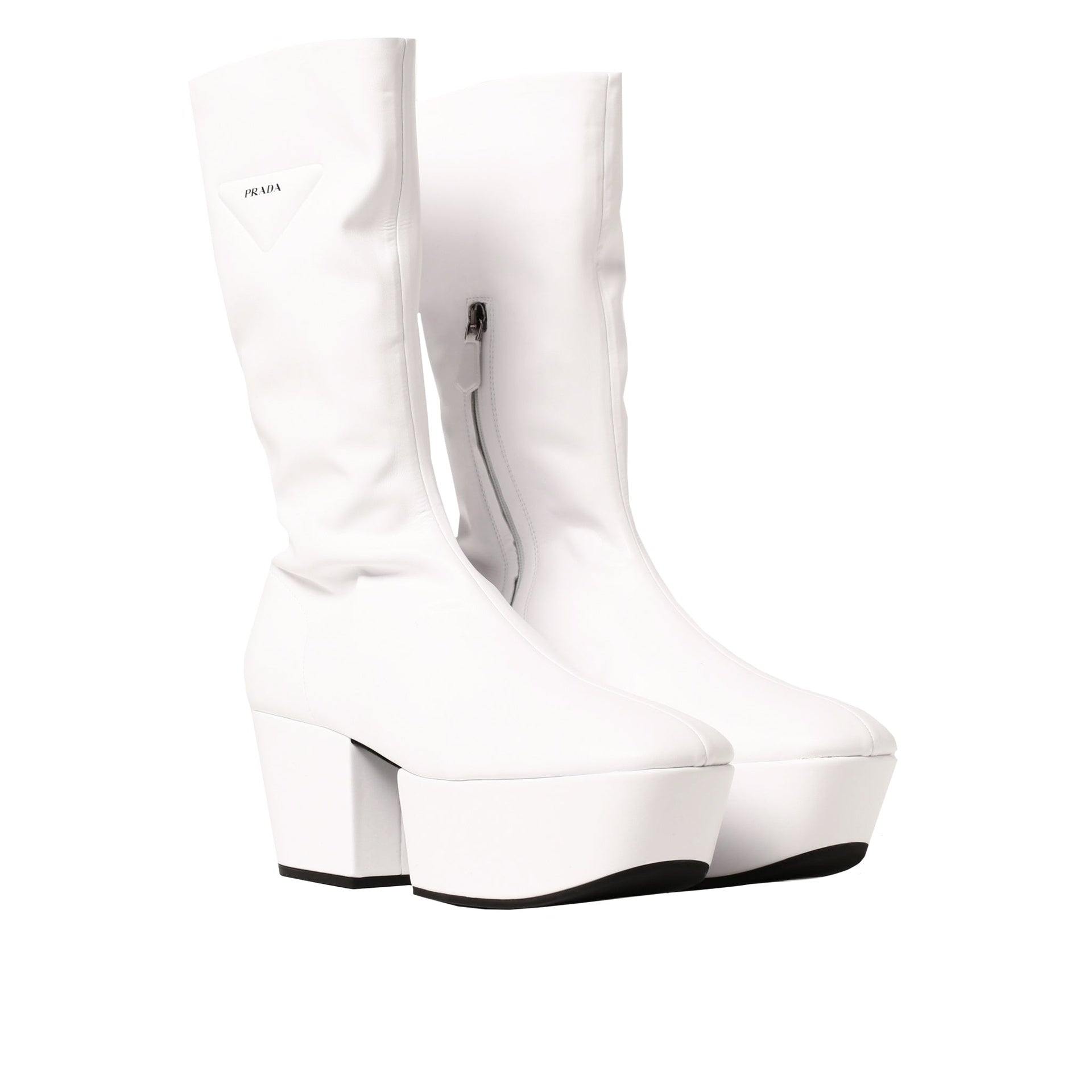 Bottes - Prada Platform Pull On  - White