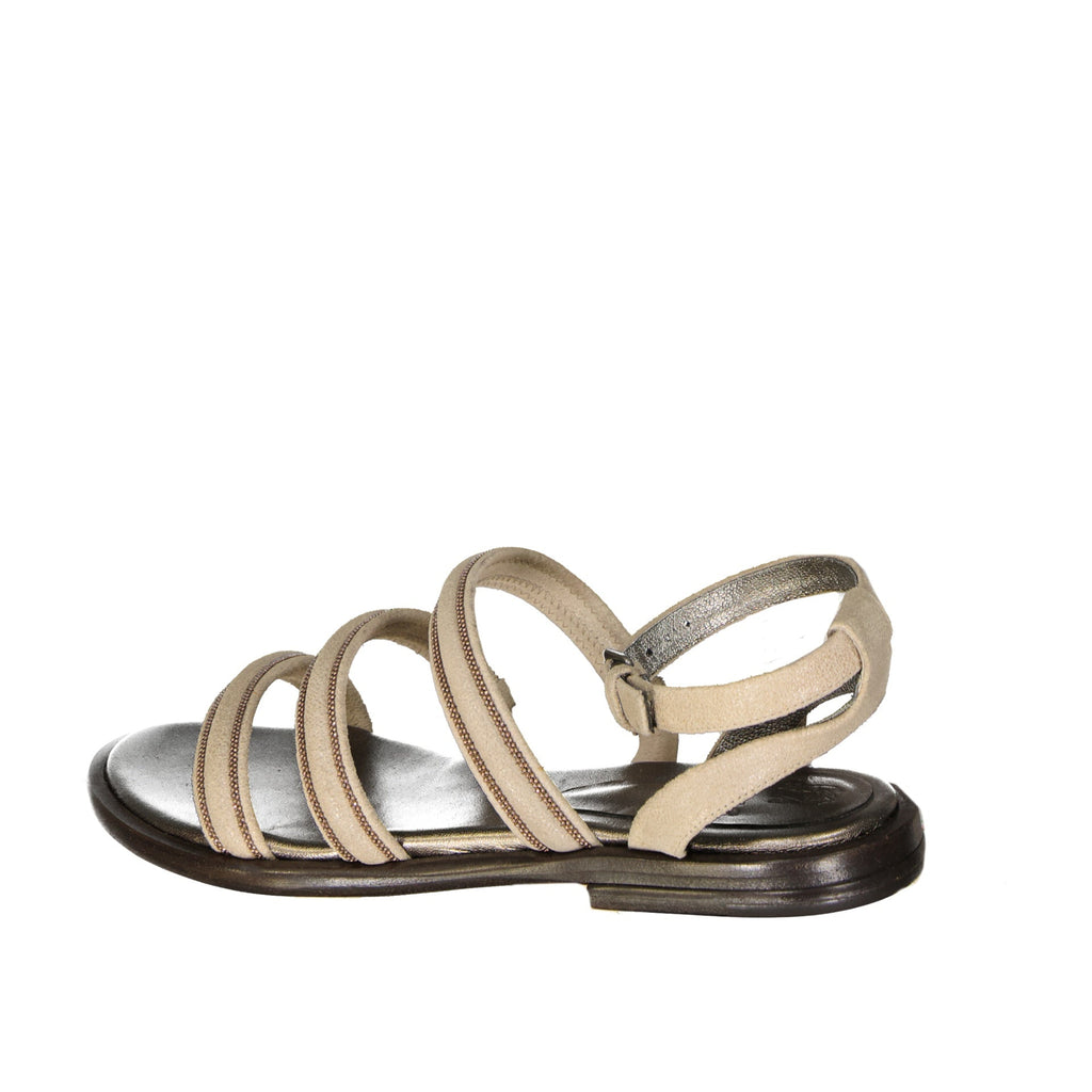 Brunello Cucinelli Leather Sandals - Beige - Femme