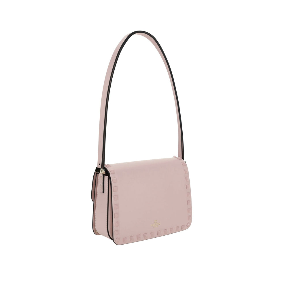Valentino Garavani Rockstud Leather Shoulder Bag - Pink - Femme