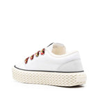 Baskets Lanvin Cotton Lace-Up - White - Femme