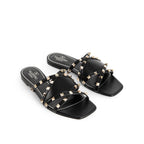 Sandales Valentino Garavani Rockstud Leather - Black - Femme