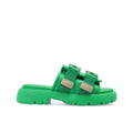Claquettes Bottega Veneta Flash - Green - Femme
