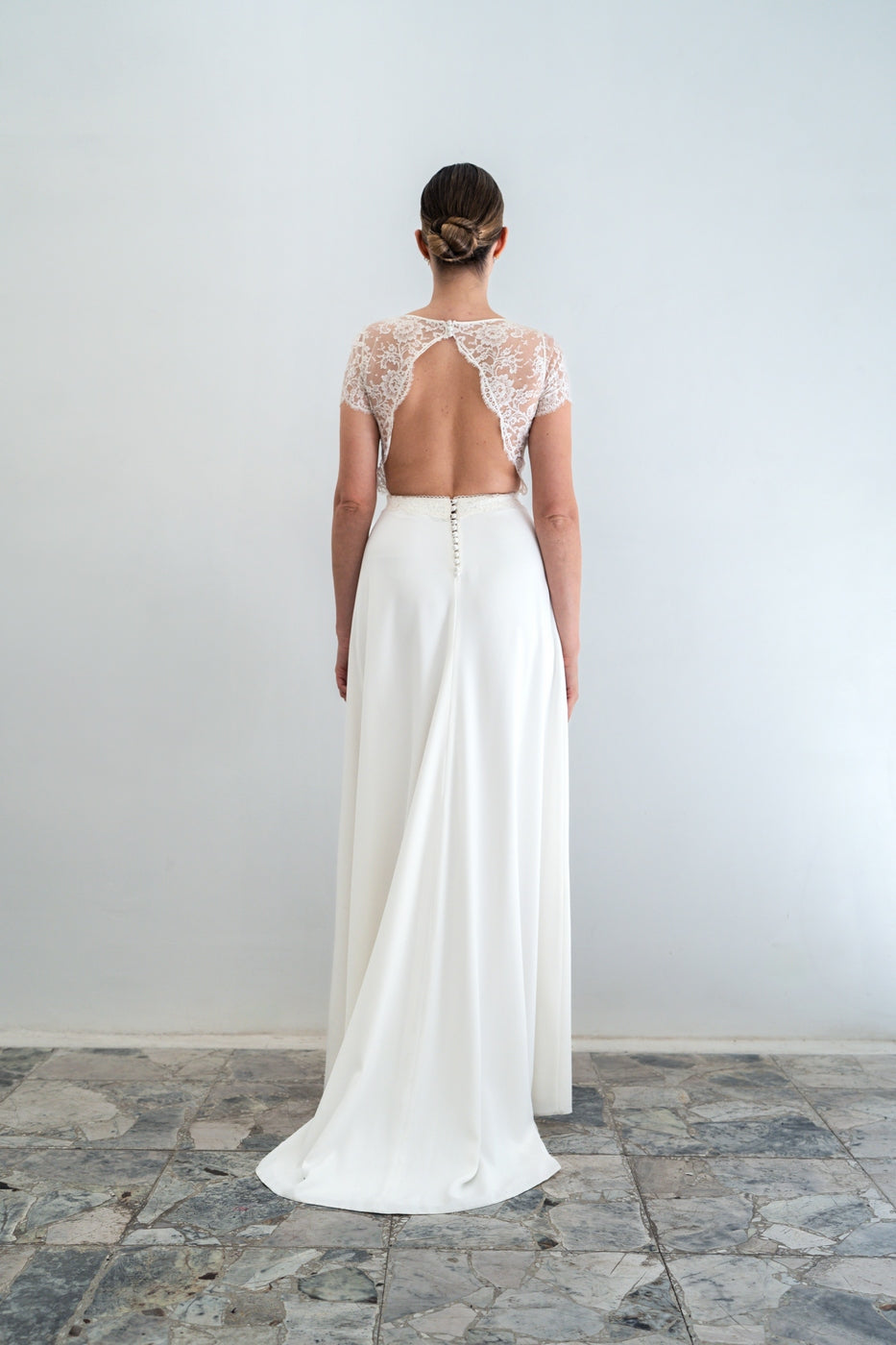 Robe De Mariée Opéra Sans Mousseline - Blanc Soie
